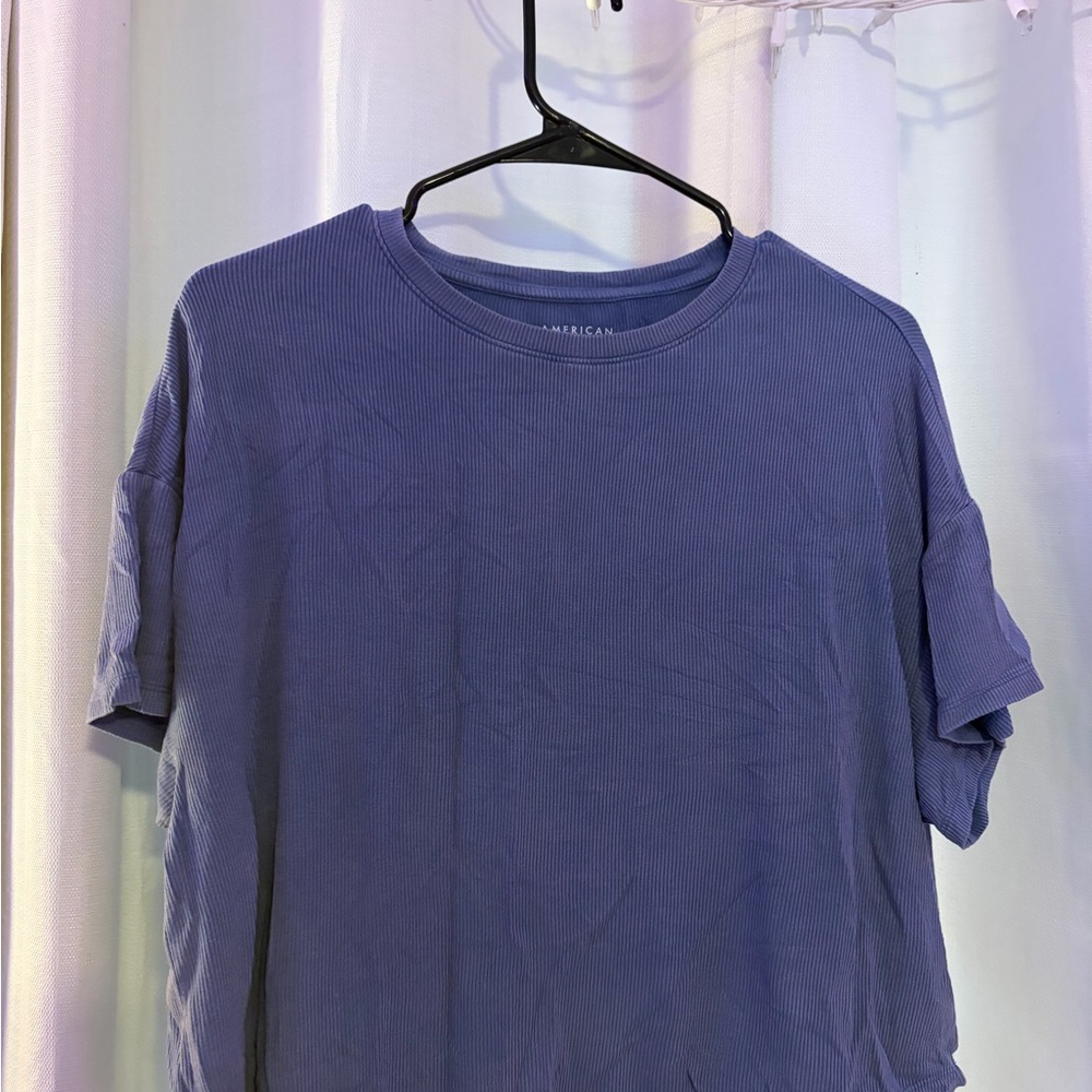 American Eagle Outfitters Soft & Sexy Ribbed Top in Blue